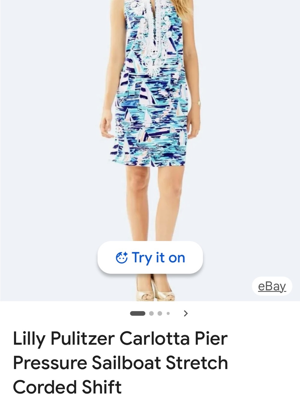 New Lilly Pulitzer Carlotta Stretch dress 6 ⛵️🌊RARE HTF MULTI PIER PRESSURE - Picture 4 of 4